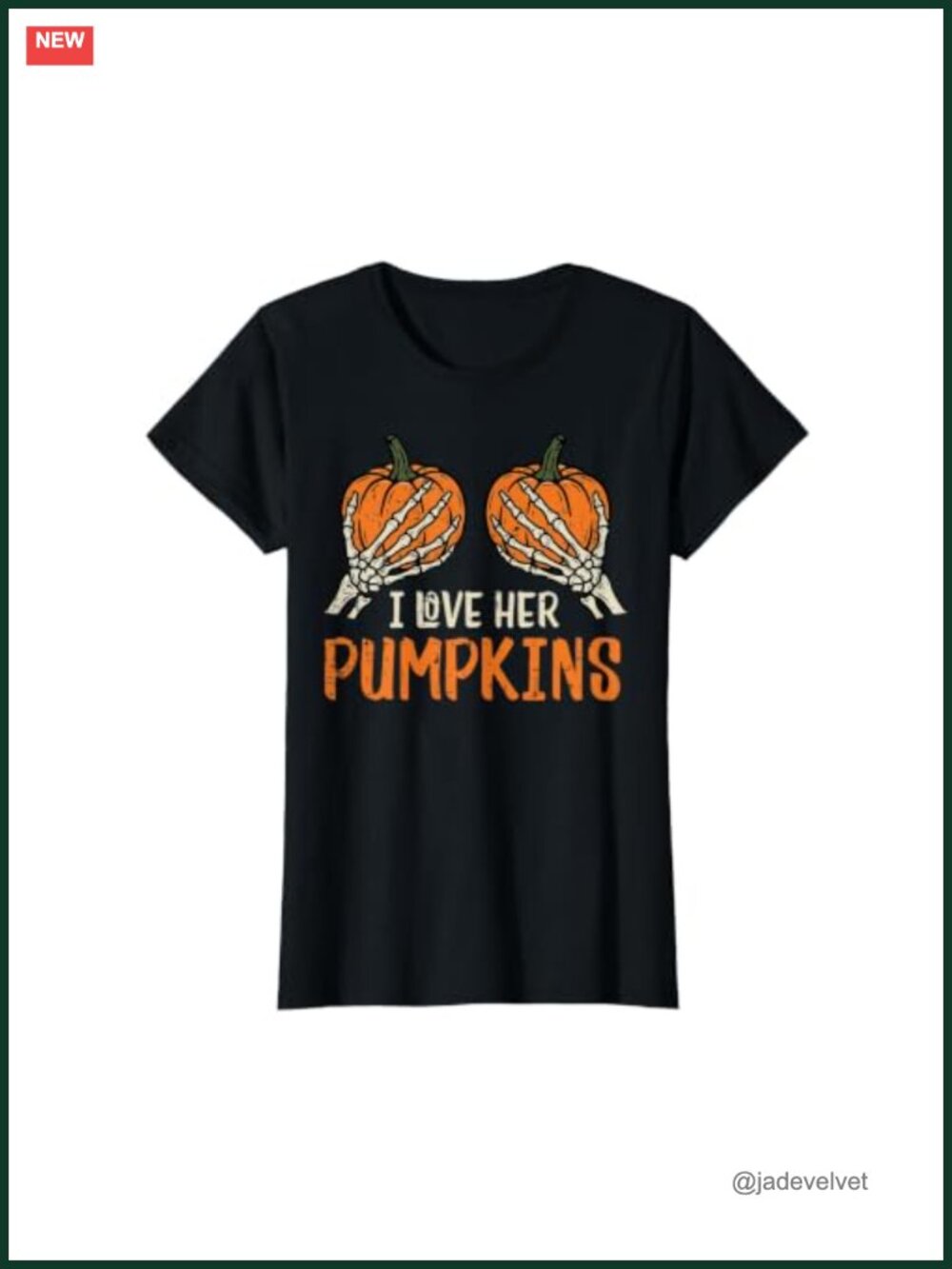 Halloween I Love Her Pumpkins Couple Matching Costume T-Shirt